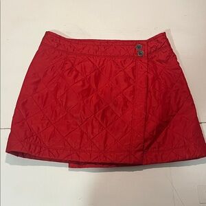 Woolrich Quilted Wrap Skirt Women’s 4 EUC Red Double Button